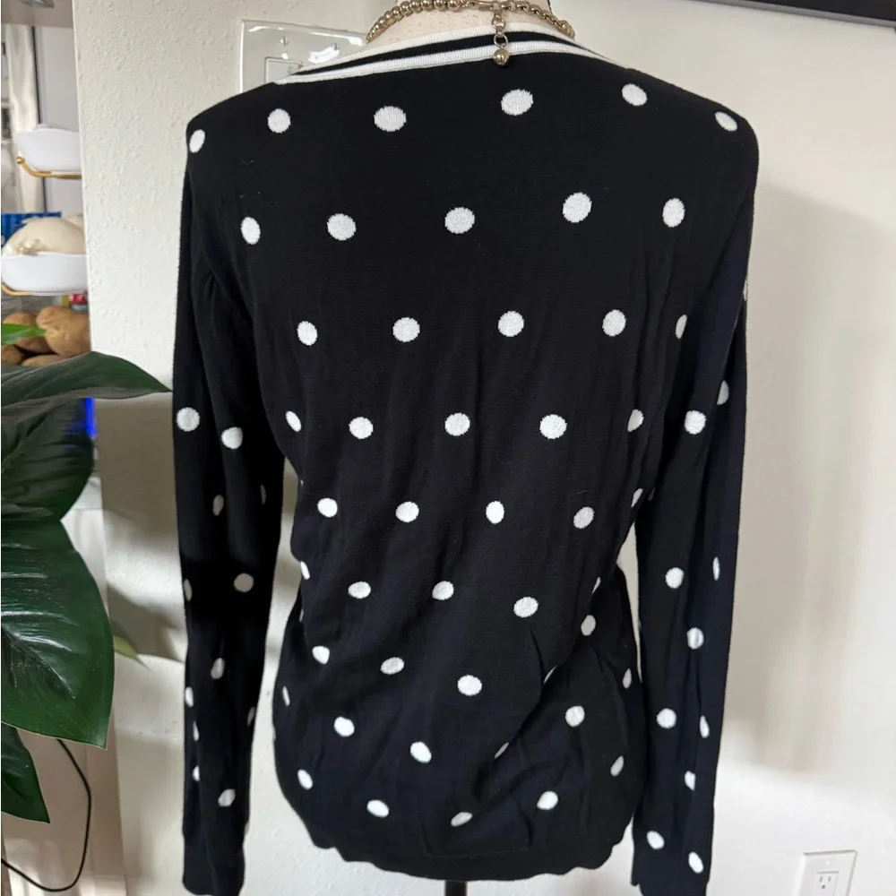 J. Crew Polka Dot Crew Neck Pullover Sweater Size M